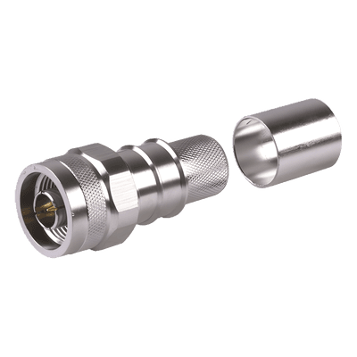 Conector Coaxial N Macho / Plegable / Pin Cautivo No Soldable / 50 Ohm / Para Cable LMR600, LP600
