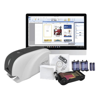 Impresora de Tarjetas PVC / Doble Cara / Full Color y Monocromático / Seguridad UV SmartMark / 23 seg Color / Kit Completo