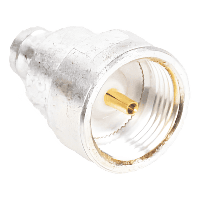 Adaptador Coaxial / Conector SMB Plug (Pin Hembra) / Bronce Plateado / Contactos Bañados en Oro / Dieléctrico de Teflón / Diseño Modular