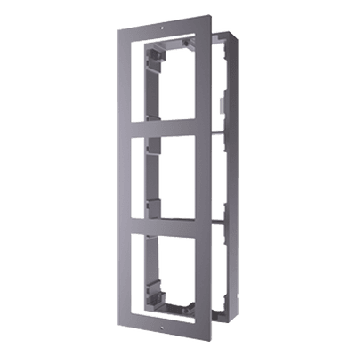 Base de Montaje para Videoportero IP / 3 Módulos / Superficie / Aluminio Anticorrosión / -40°C a +60°C (-40°F a 140°F)