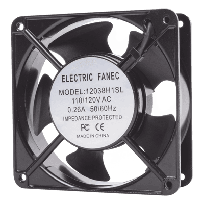 Ventilador a 110 Vca de 120 x 120 x 38 mm.