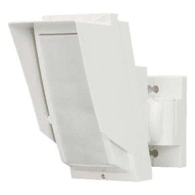 Detector PIR Exterior / Alcance 24 m (78.7 ft) / Inclinación Ajustable / Enmascaramiento de Zonas / Diferenciación Humana-Animal / Alimentación por Baterías