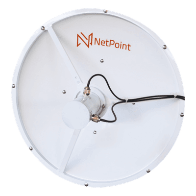 Antena parabólica / 2 ft (60 cm) / 3.3-3.9 GHz / 26-27 dBi / Polarización dual / N-hembra