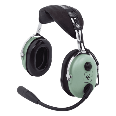 Auriculares de Aviación / Atenuación de Ruido Pasivo 23 dB NRR / Micrófono Electret Amplificado M-7A / Diseño Ligero / Compatible Aviación General y Estándares Militares