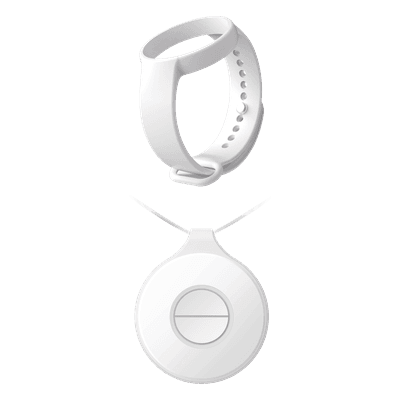 Botón de Pánico Doble Portátil / IP54 / Comunicación Bidireccional 433 MHz / Autonomía 35 h / Emparejamiento Automático