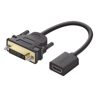 Adaptador DVI Macho a HDMI Hembra / Bidireccional / 1080P@60Hz / Cable 22 cm (8.66 in) / Triple Blindaje