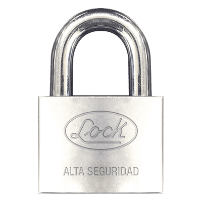 Candado de Alta Seguridad / Acabado Cromado / Llave Abloy / Horquilla 1.5 in (38 mm) / Anticorte / Anti-Impacto