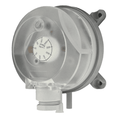 Interruptor de presión diferencial / Ajuste sin manómetro / Rango 0.08-20 in w.c. (20-5000 Pa) / SPDT / HVAC