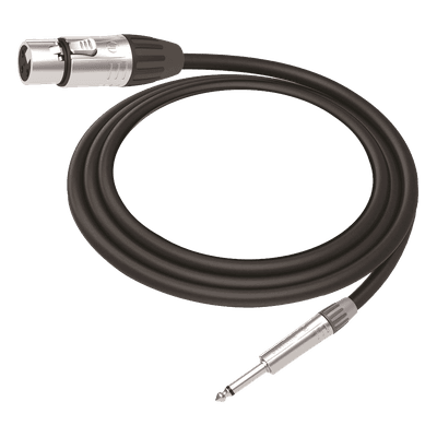 Cable de Audio / XLR 3 Polos Hembra a Plug 1/4 in Mono / 3 m (9.8 ft) / Triple Blindaje / Conectores Seetronic Serie M