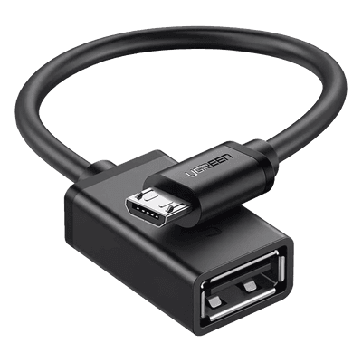 Adaptador OTG / Micro USB Macho a USB 2.0 A Hembra / 480 Mbps / 10 cm / Plug & Play