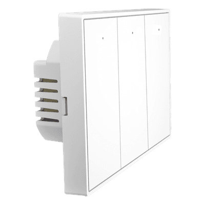 Interruptor táctil inalámbrico / ZigBee 3.0 / 3 zonas independientes / 100-250V / 0.2W standby