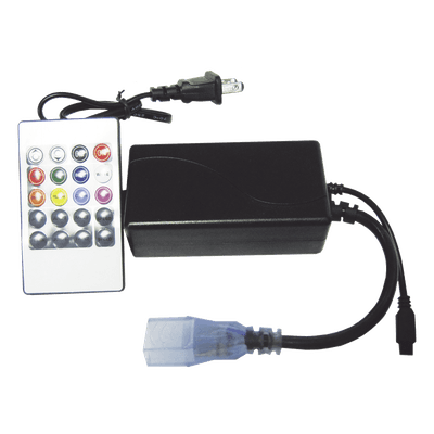 Adaptador de Manguera LED / Control Remoto RGB / IP65 / 12V DC / 120° / 150W / Interior-Exterior