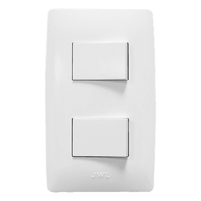 Apagador Doble / 127 V~ 60 Hz / 10 A / 4.6 x 3.1 x 1.2 in / Blanco