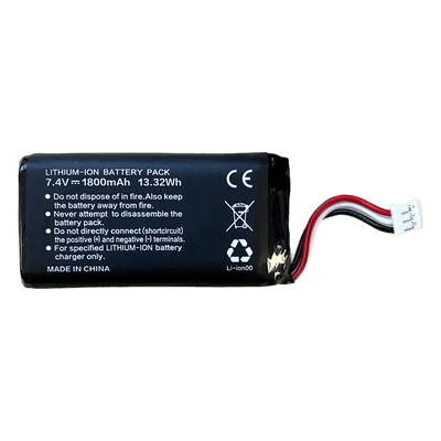 Batería Li-Ion / 7.4V / 1800 mAh / 6 x 1.5 x 3 cm / 0.2 x 0.5 x 1 ft / 100g