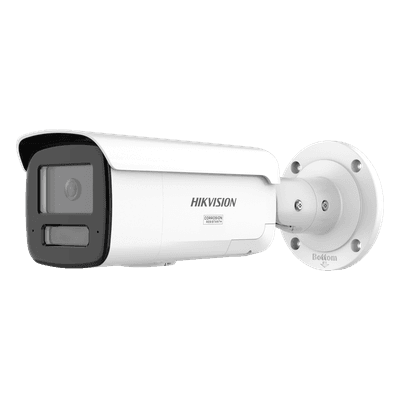 Bala IP / 4 Megapixel / Lente 4 mm / 60 m IR + Luz Blanca / IP67 NEMA 4X / WDR 130 dB / ACUSENSE 3.0 / Estrobo Azul y Rojo / 196 ft Alcance / Audio 2 Vías