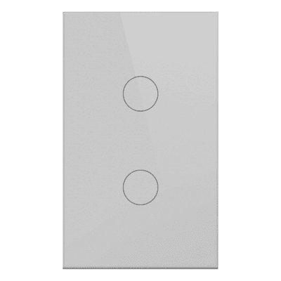 Apagador Inteligente ZigBee / 2 Gang / 800 W por Circuito / 100-250 V / Vidrio Templado / Neutro Opcional