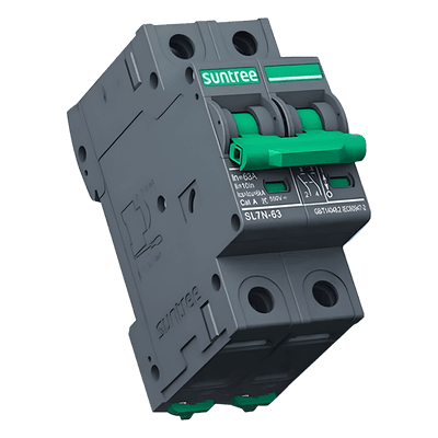 Interruptor Termomagnético DC / 2 Polos / 32 A / 800 Vcc / Curva C / 6 kA / Riel DIN