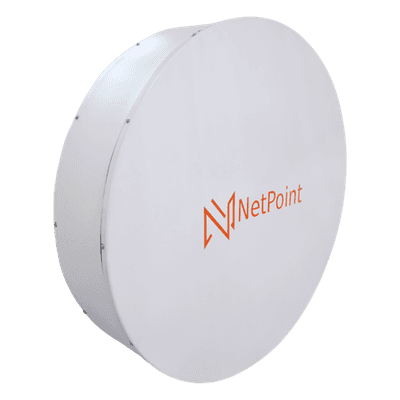 Antena Parabólica Direccional / 60 cm (1.97 ft) / 30 dBi / Banda 4.9 a 6.4 GHz / Polarización Dual Slant / Enlace hasta 30 km (98.4 ft)