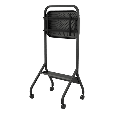 Carro Móvil para Pantalla Plana / 43" a 75"+ / Altura Ajustable 49.8"-65.8" (126.5-167.1 cm) / Capacidad 150 lb (68 kg) / 4 Ruedas Dobles 4" (102 mm) / Gestión de Cableado Interno / Estructura Tubular