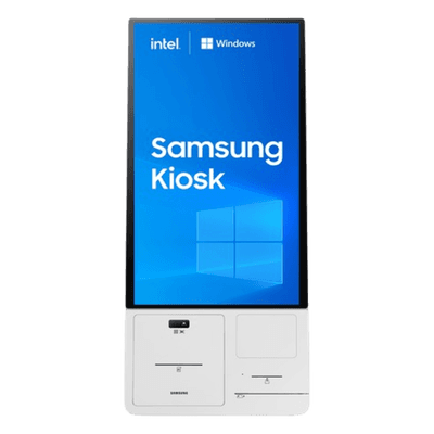Kiosco Interactivo / 24" Full HD / Touch Antibacterial / Windows IoT / Intel Core i3 / Wi-Fi / Dockable con Impresora Térmica