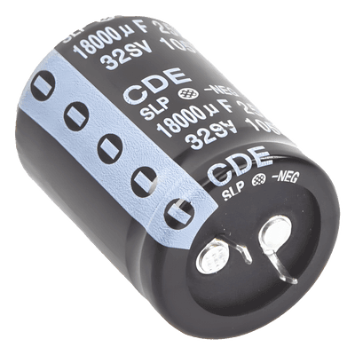 Capacitor / 18000µF / 25V / Para Fuentes RS12A y RS20A / Diseño Compacto