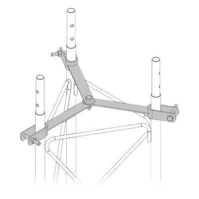 Brida de Sujeción para Retenida / Compatible Torre STZ45 / Acero Galvanizado Electrolítico / Tornillería Grado 5