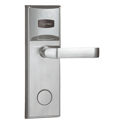 Cerradura para Hotel / MIFARE 13.56 MHz / 5 Pestillos / Acero Inoxidable / 224 Eventos / Puerta Derecha / 90 Tarjetas