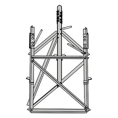 Base para torre autosoportada / Sección 5 / Acero galvanizado / Diseño modular