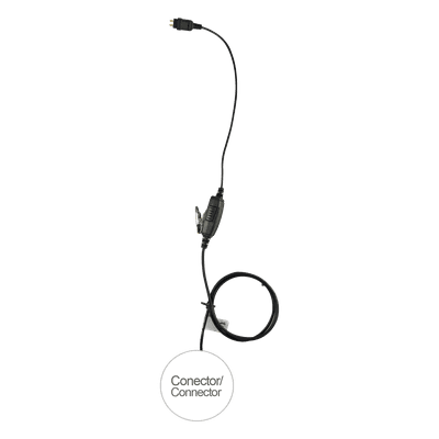 Cable PTT para Radio / Kevlar Reforzado / Conector 5 lb / Desconexión Rápida / Compatible Hytera PD700