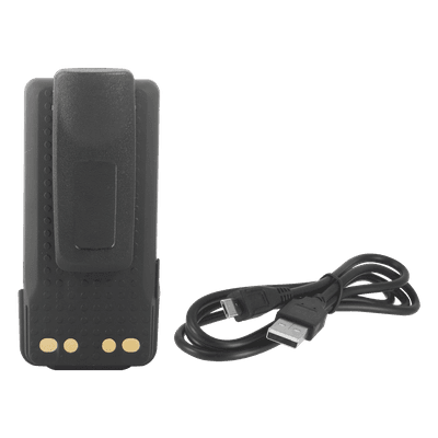 Batería con cargador USB integrado de Li-Ion 2600MAH con clip para radios XPR3300/3500