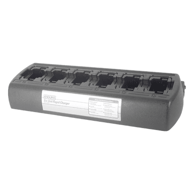 Multicargador rápido de escritorio / 6 cavidades / Motorola Mag One BR040 / Ni-Cd Ni-MH Li-Ion Li-Po