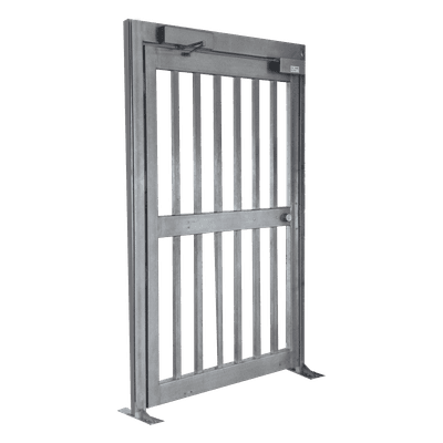 Puerta de Alta Seguridad / Cuerpo Completo / Acero Galvanizado ASTM A123/A153 / Cerradura Eléctrica Fallo Seguro / Malla Diamante o Rombo