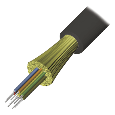 Cable de Fibra Óptica / 12 Hilos / OM3 50/125 / Tight Buffer / Dieléctrico Riser OFNR / Interior-Exterior / 1 Metro (3.28 Pies)