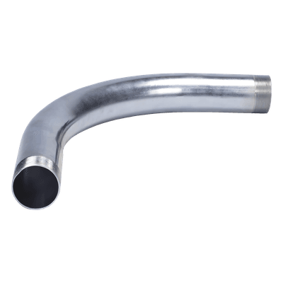 Codo 90° para Conduit / 1 1/4" (32 mm) / Pared Gruesa / Rosca Galvanizada / Etiqueta Amarilla / Interior