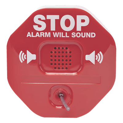 Alarma de Extintor Inalámbrica / Sirena 95/105 dB / Señal Visual Disuasoria / Alimentación 9V o 12-24V DC / Transmisión Inalámbrica a Receptor