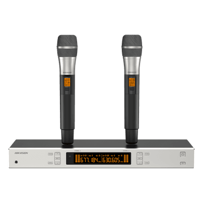Kit Micrófonos UHF / 2 Canales / True Diversity / 2 Micrófonos de Mano / 821-942 MHz / 8 h