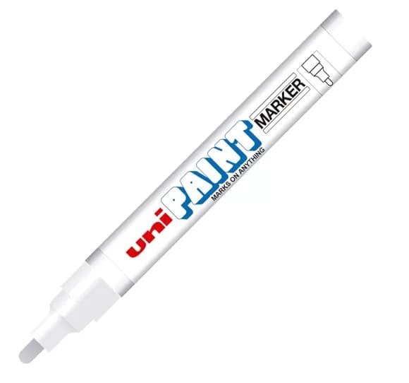 Marcador UNI PAINT PX20BL - Color blanco, venta individual.