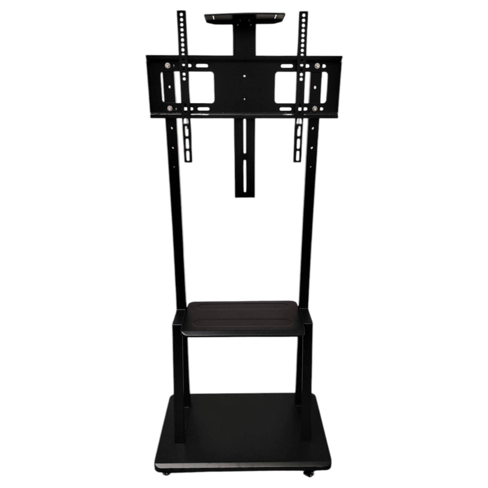 Pedestal con ruedas - para TVs de 37 a 80, acero laminado SPCC, acabado en negro, VESA 600x400mm, carga hasta 100 lbs (45 kg).