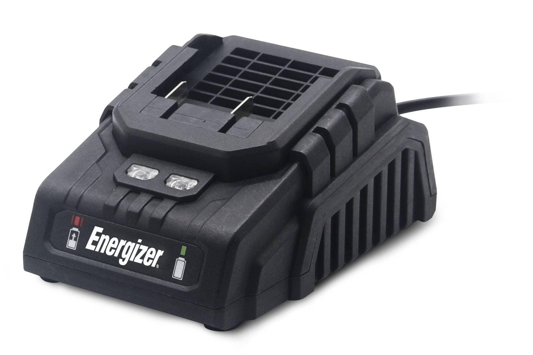 Cargador de baterías ENERGIZER EZBC2000Li: Carga rápida - salida de 20 V DC a 2.0 A y protección contra sobrecarga.