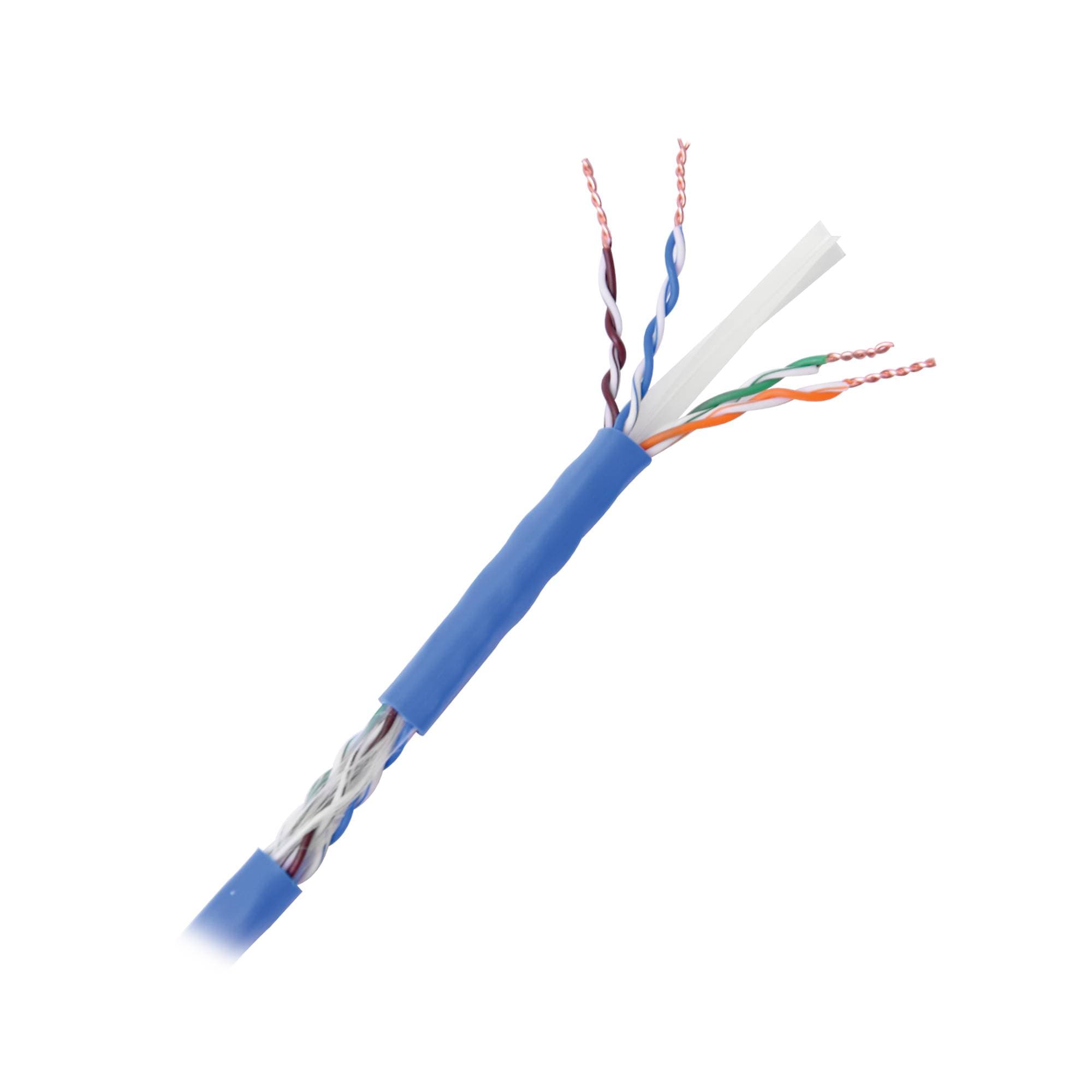 Cable Cat6+ CALIBRE 23 ALTO RENDIMIENTO - ETL, UL, color azul, 100 metros, super flexible, para aplicaciones de CCTV, video HD, y redes de datos.