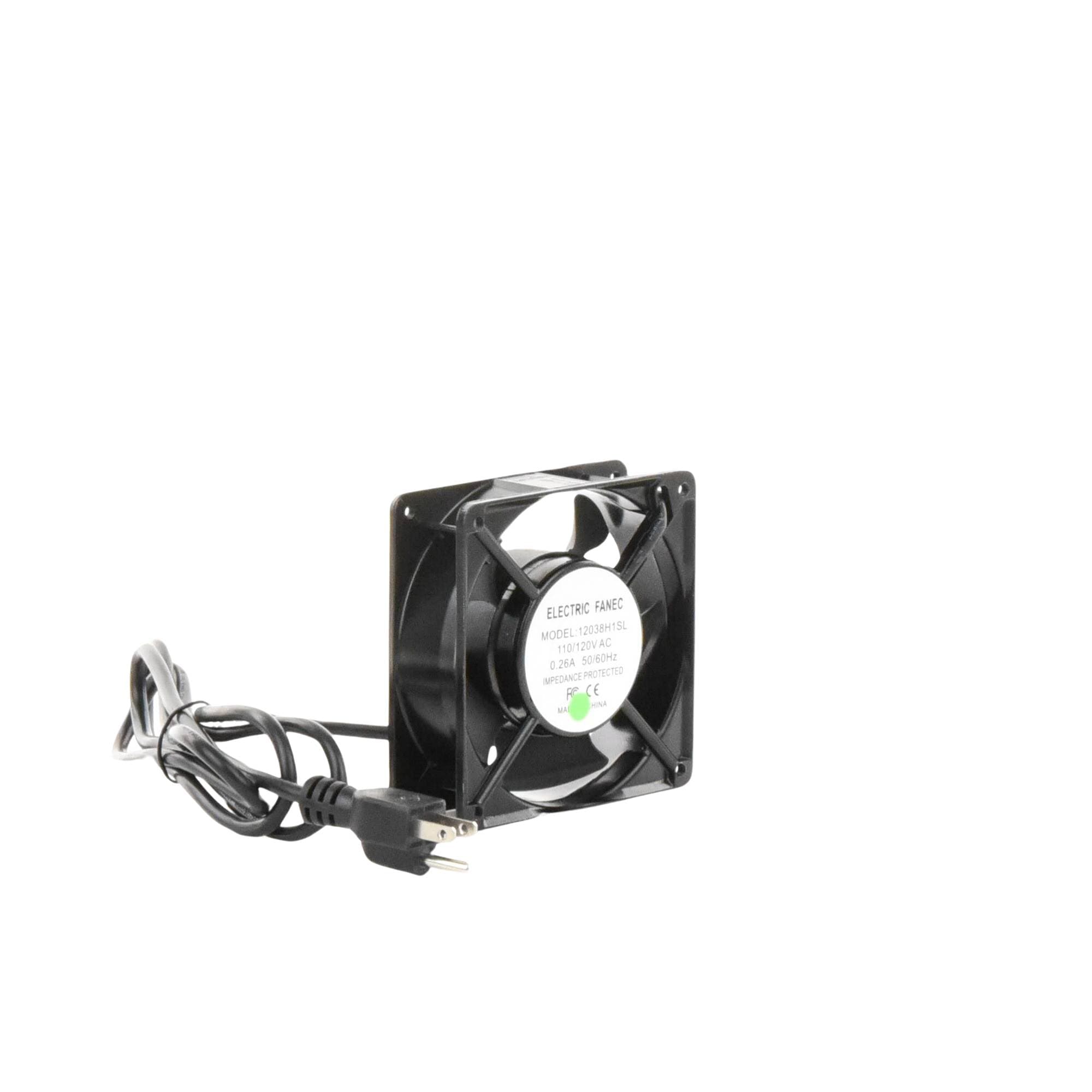 Ventilador 110 Vca de 12 x 12 cm con Cable y Clavija - Ventilador 12x12 cm compatible con gabinetes estándar