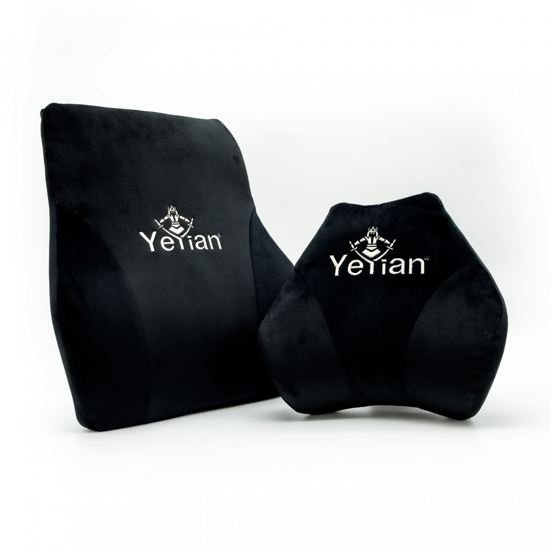 KIT DE ALMOHADA YEYIAN - COJINES MEMORY FOAM CERVICAL Y LUMBAR DE TERCIOPELO, MOD. YKA-1090