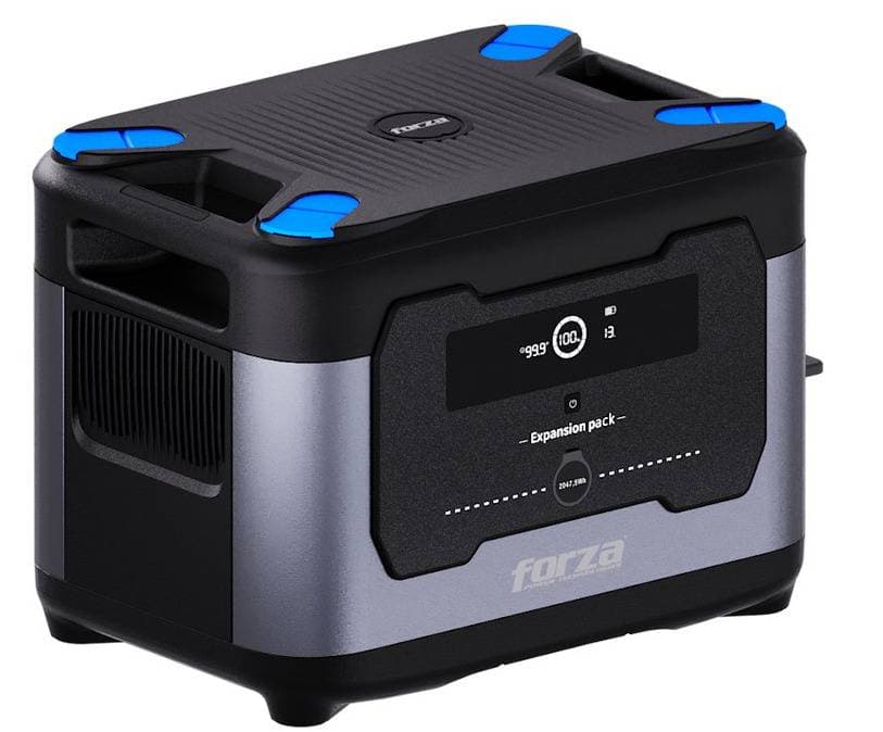 Batería de Expansión FORZA Titan (FPP-TP2400EB) - Capacidad 2047.5Wh, LiFePO4, Color Negro con Azul, compatible con el modelo FPP-TP2400