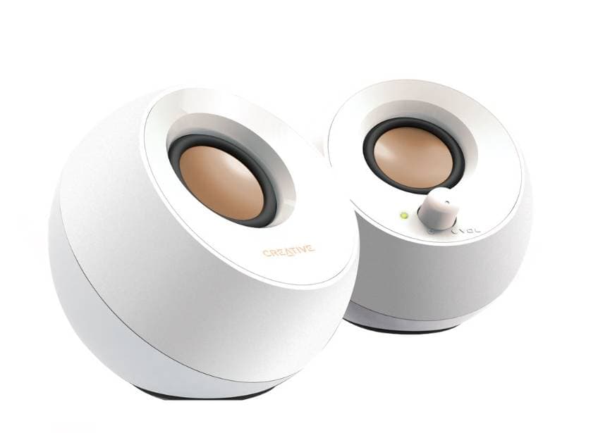 Altavoces Creative Pebble 4.4w alimentados por USB para PC y Laptops blancos - MF1680 WH -