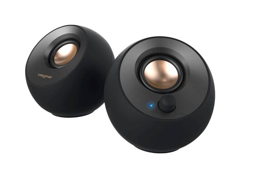 Altavoces Creative Pebble 2.2 8w alimentados por USB para PC y Laptops negros - MF1695 BK -