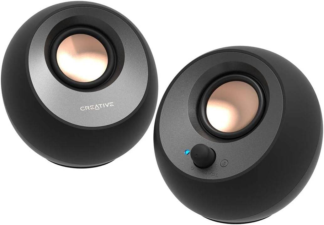 Altavoces Creative Pebble 3.0 8w alimentados por USB para PC y Laptops negros - MF1700 BK -