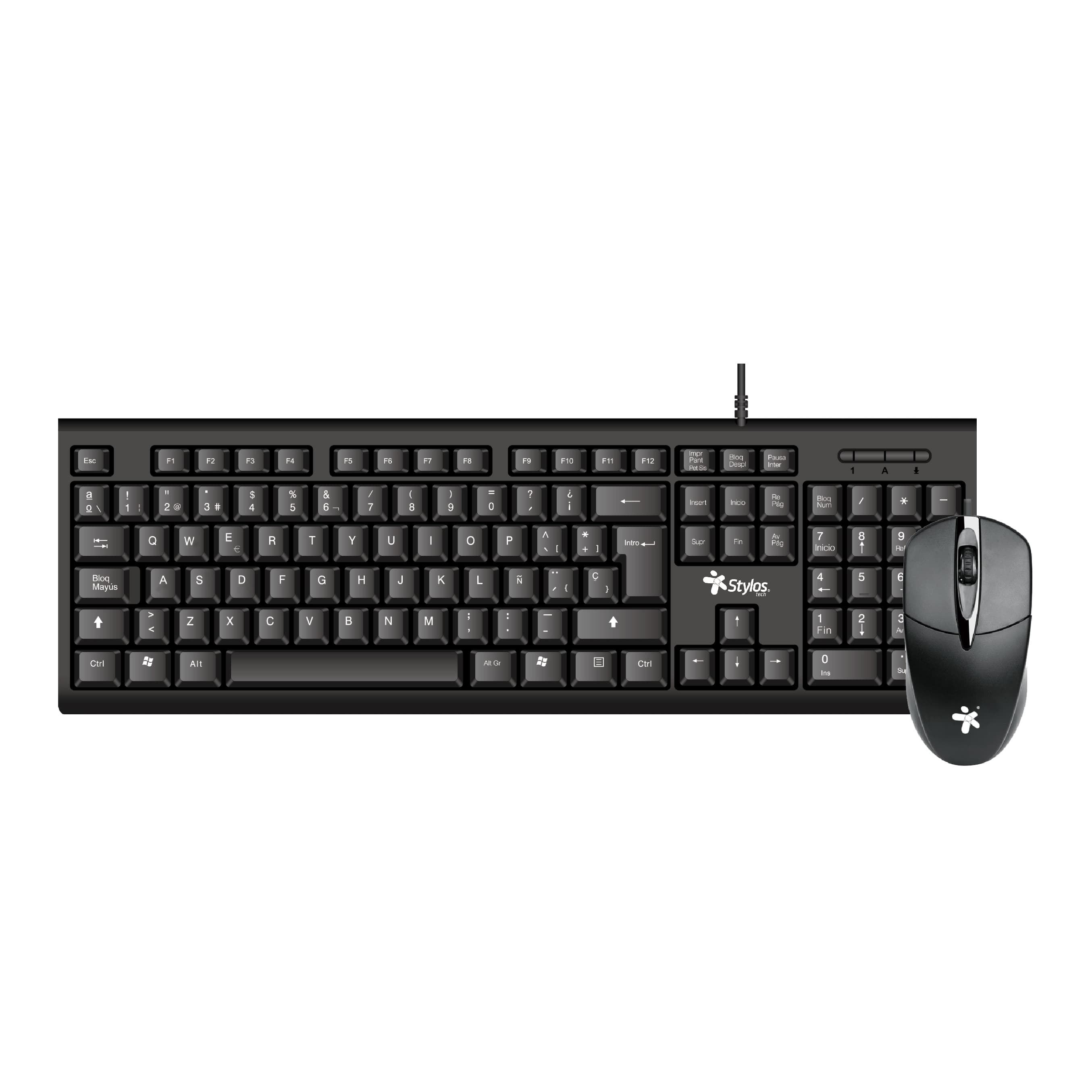 Kit de Teclado y Mouse Stylos STPKTM4B