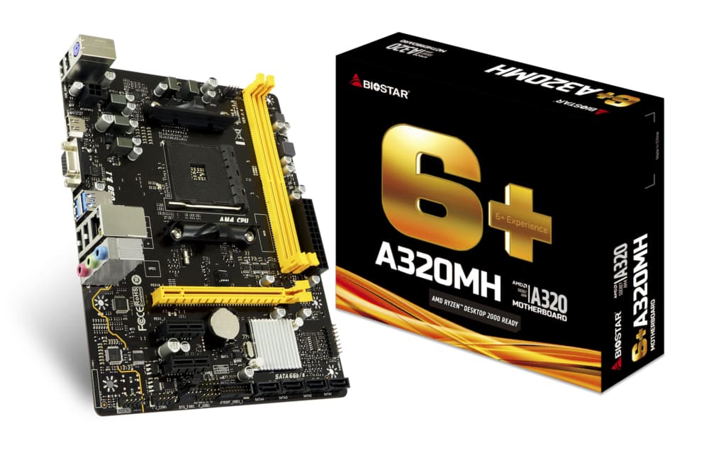 Motherboard BIOSTAR A320MH SOPORTE DE CPU Compatible con AMD AM4 -