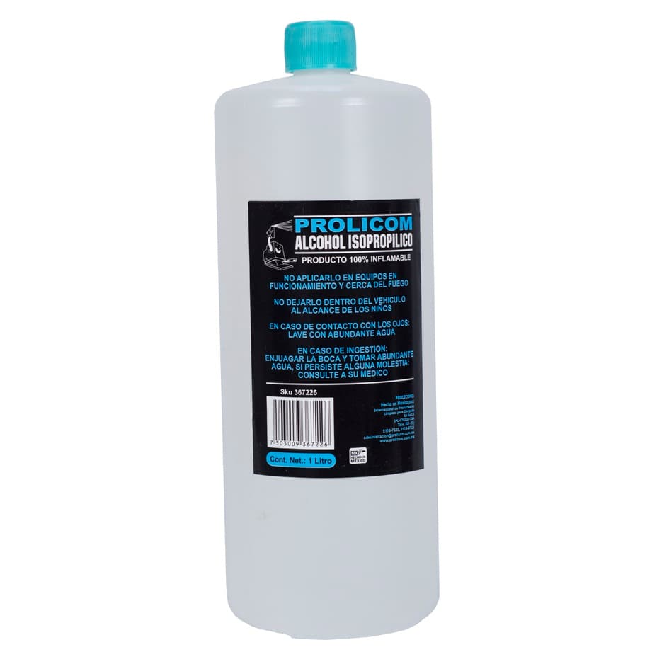 Alcohol Isopropílico PROLICOM - Alcohol Isopropílico, 1lt, Componentes electrónicos