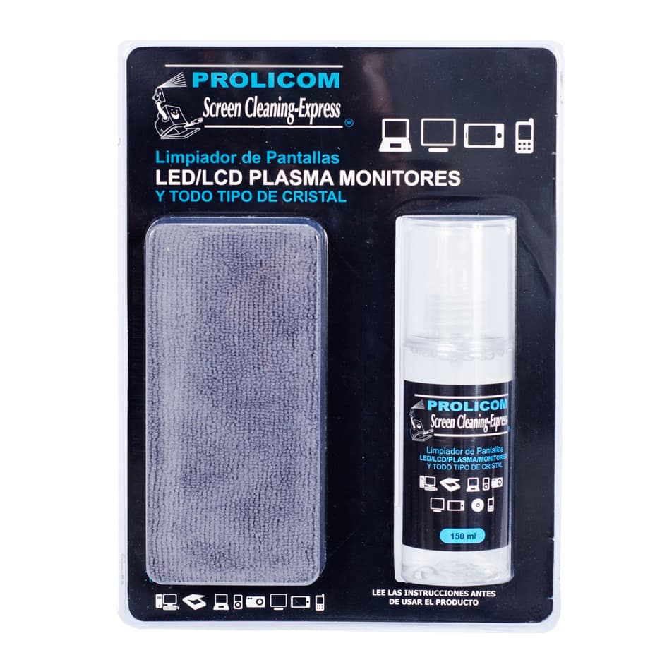 Limpiador de pantallas PROLICOM - SCREEN CLEANING-EXPRESS, 150ml, Limpiador, LCD/TFT/Plasma